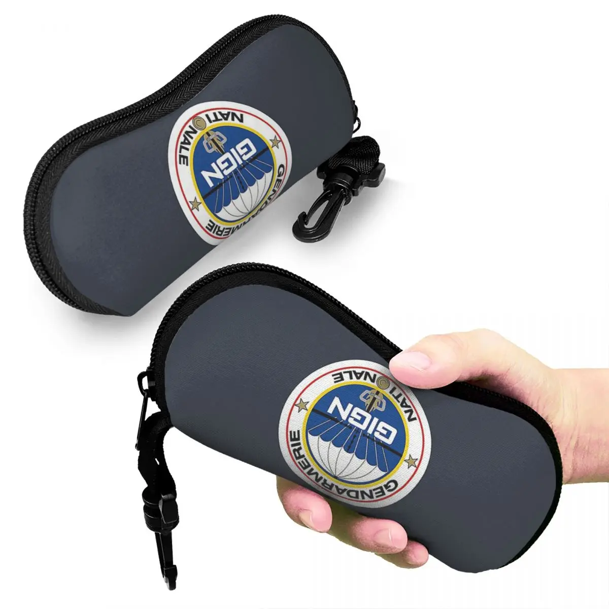

National Gendarmerie Intervention Group - GIGN (France) Shell Glasses Case Portable Sunglasses Box Women Men Soft Eyeglass Bag