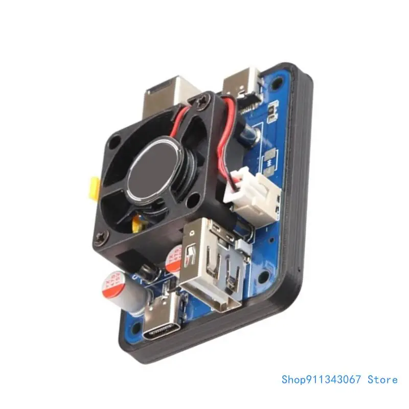 For RPi 5 Power Module 5V5A 27W PD Induced USB Two Input Wide Two Output Drop shipping