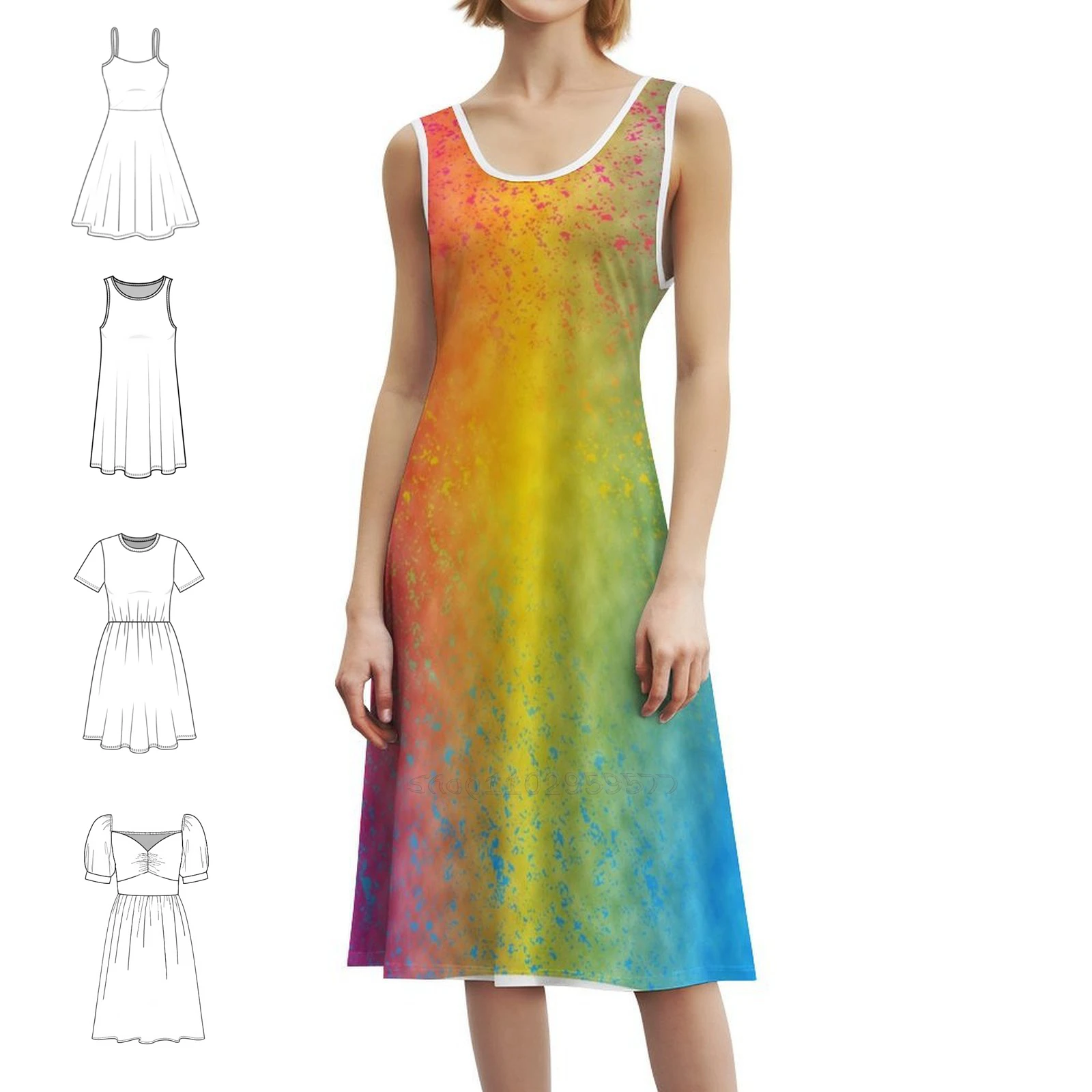 مع فستان بوهيمي عتيق من Pan Pride بأكمام منتفخة أو خيارات بدون أكمام للنساء فستان Pansexual Pansexuality Pan Pan Pan Pride