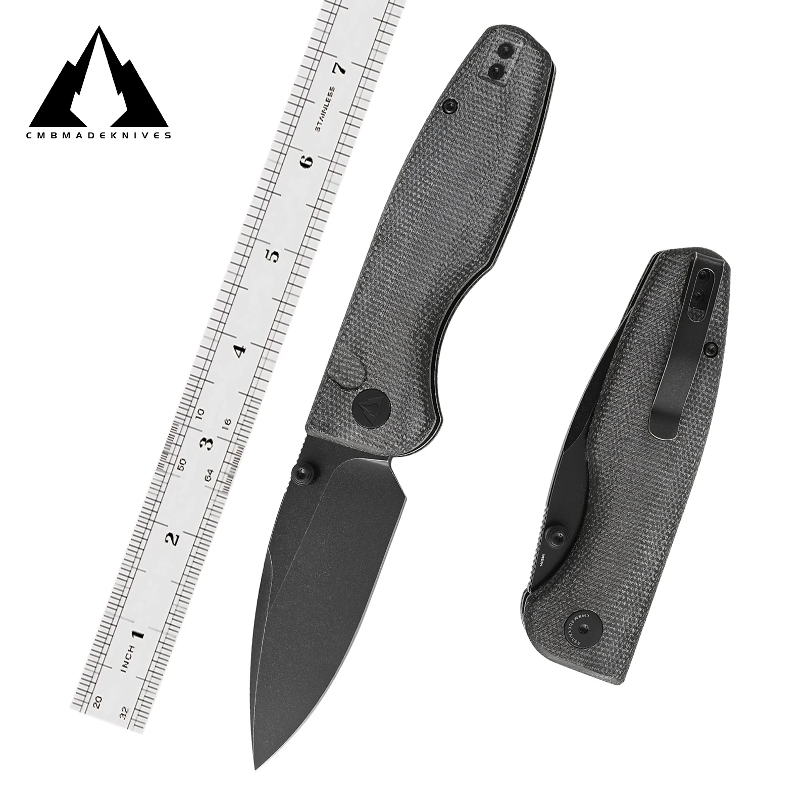 

CMBMADEKNIVES PredatorV3 Micarta Handle 14C28N Steel Tactical Survival Camping Outdoors Pocket Folding Knife EDC CMB-19B