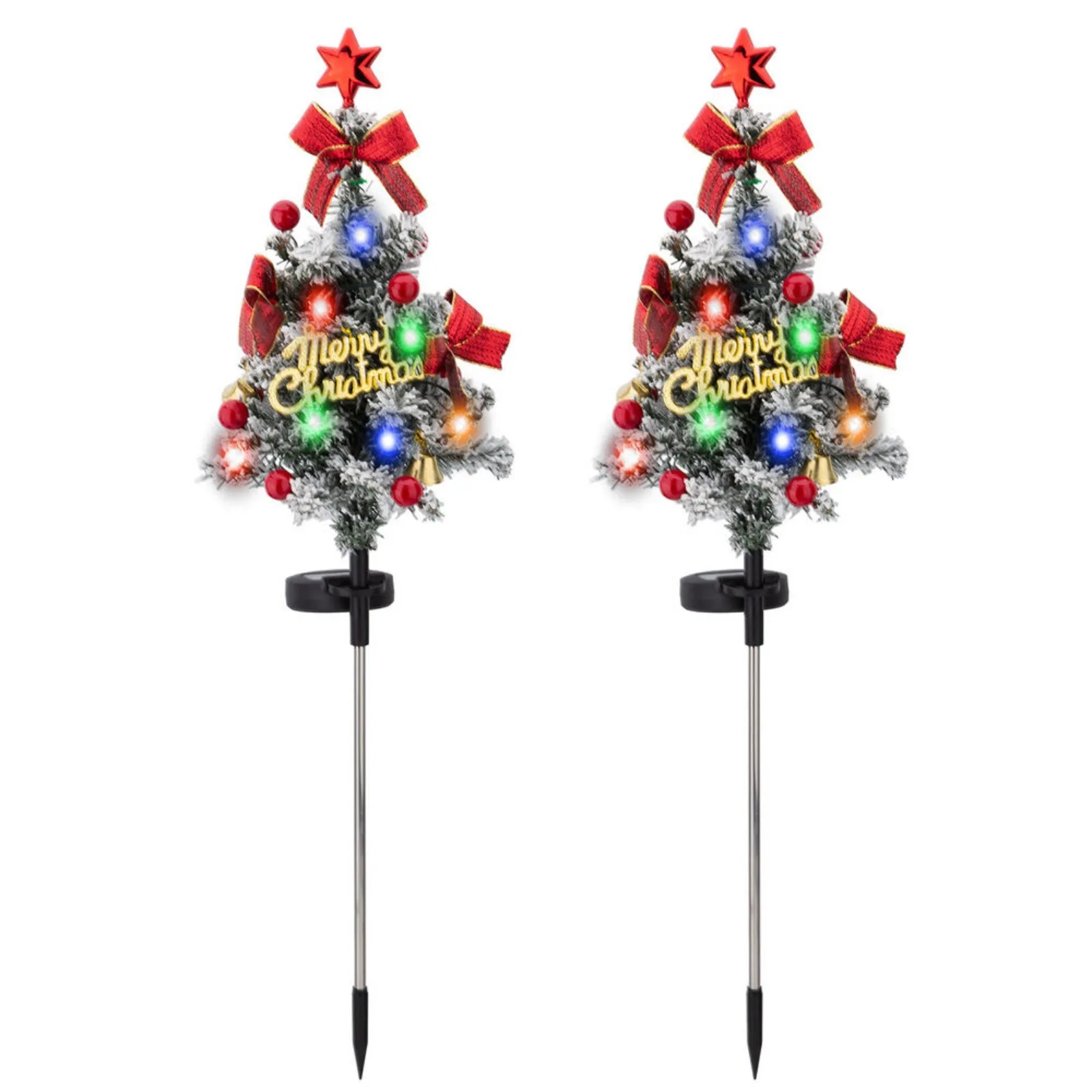 

2-10Packs Solar Garden Christmas Tree Stake Lights Solar Xmas Patio Decoration United States