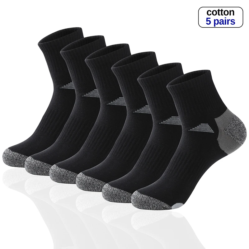 5 Pairs New Spring Mens Socks Knit Sports Sock Outdoor Fitness Breathable Quick Dry Wear-resistant Running Sock Man Wholesale