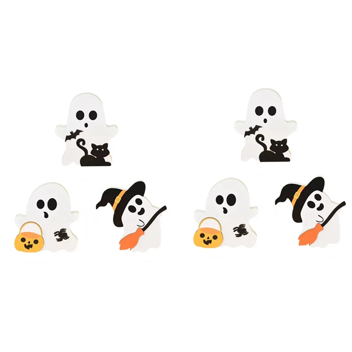 ABJY – panneau décoratif en bois pour Halloween, chauve-souris fantôme, balai de sorcière, décoration intérieure de Table de cuisine, de salle