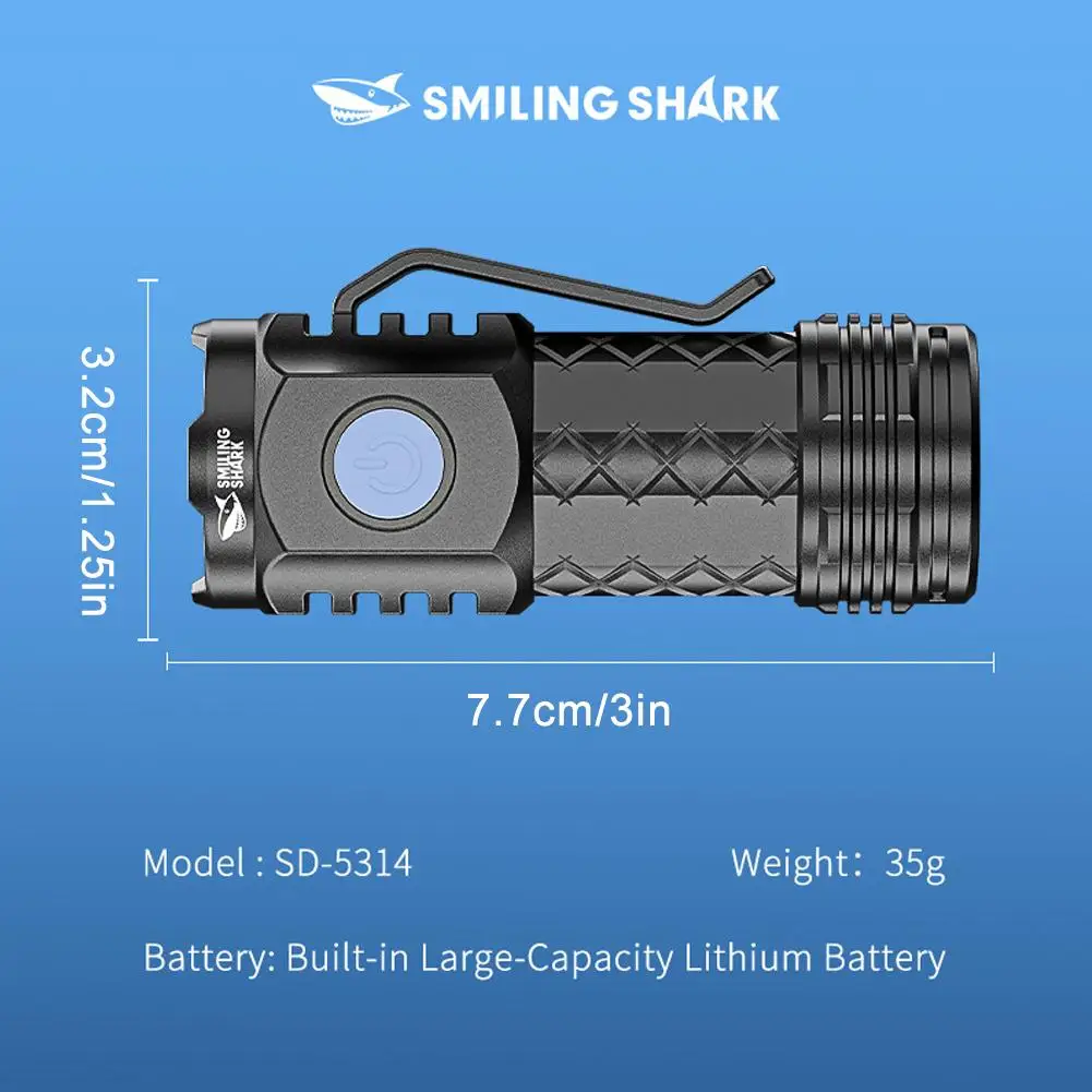 Mini Rechargeable LED Flashlight Bright Pocket Torch for Outdoor Camping Hiking Home Emergency Use Compact Portable Light
