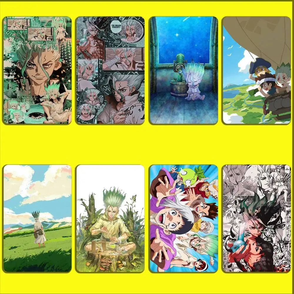 

Senku Ishigami DR S-Stone Card Stickers For Debit Bank Credit Cards Metro Bus Pass Sticker Decoration Cover Skin