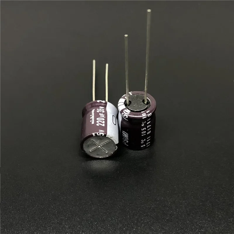 10Pcs/100Pcs 220uF 35V NICHICON PS Series 10x12.5mm Low Impedance 35V220uF Aluminum Electrolytic capacitor