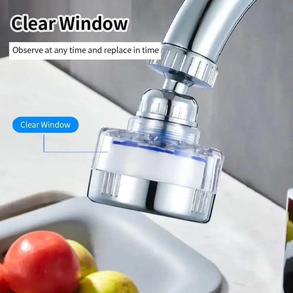 360 Degree Rotating Filter Splash-Proof Faucet Shower Kitchen Sink Water Filter Faucet Nozzle Filter With Universal Adapter