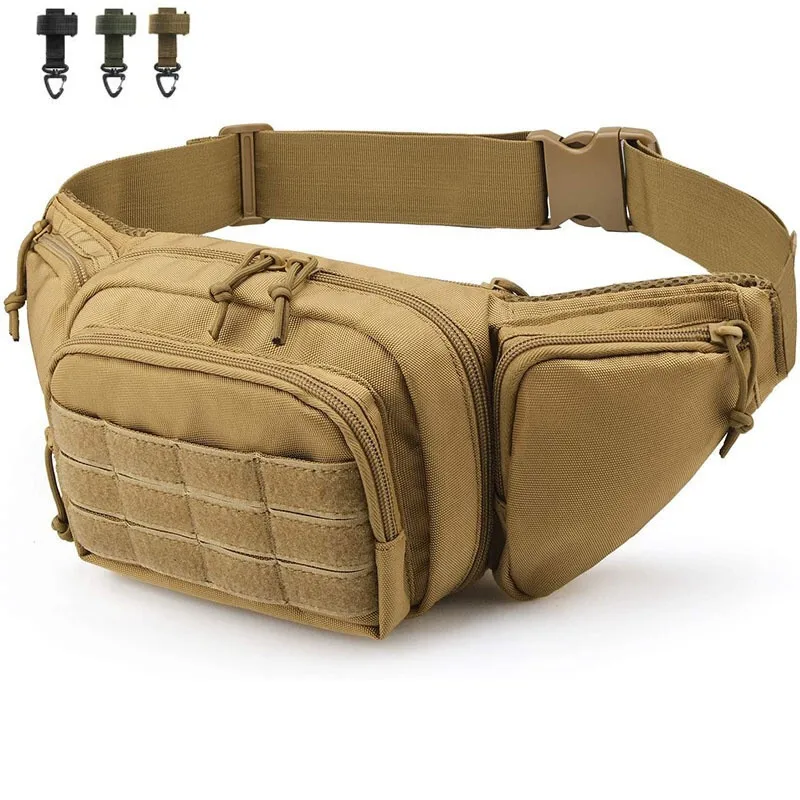 Pacote de cintura de nylon masculino com fivela, bolsa para telefone, esportes ao ar livre, caça, escalada, camping, saco para cinto com fivela, novo, 1pc, 2024