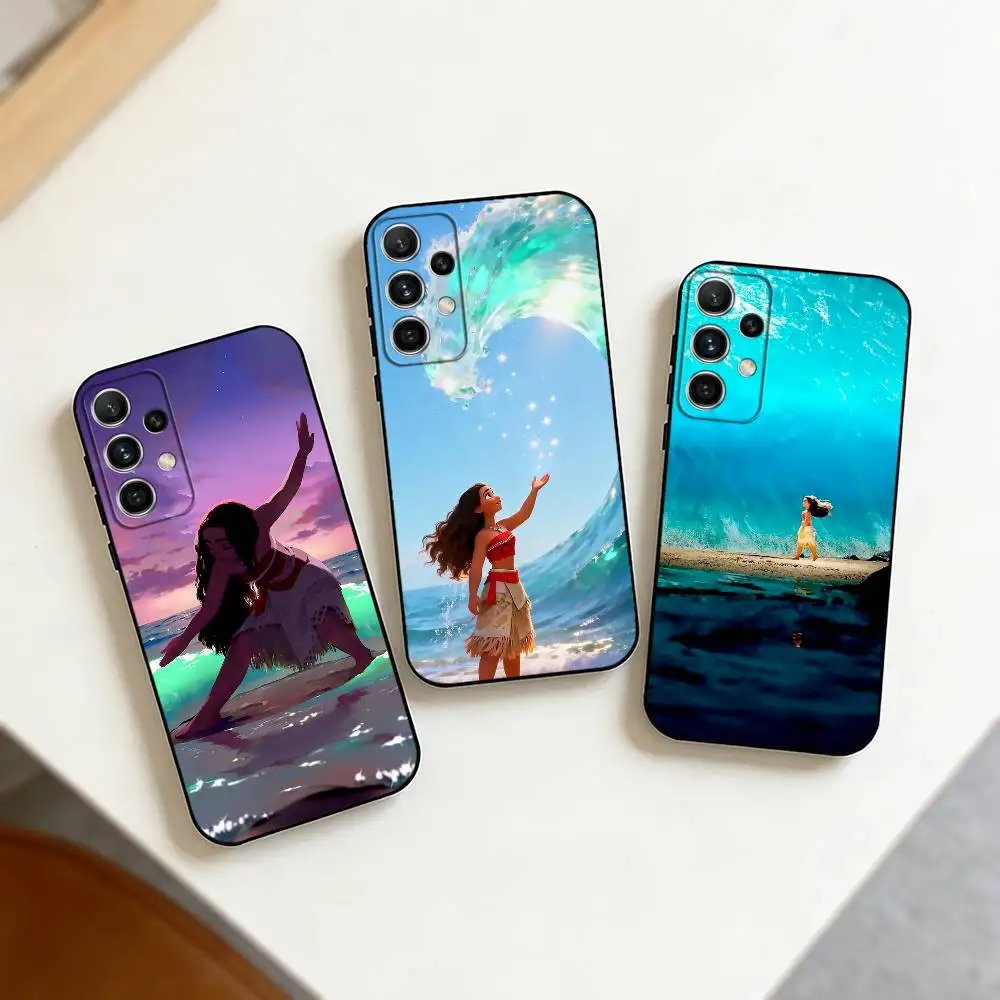 Brave M-Moana ART Phone Case For Samsung S25,S24,S21,S22,S23,S30,Ultra,S20,Plus,Fe,Note,10,9,5G Black Cover