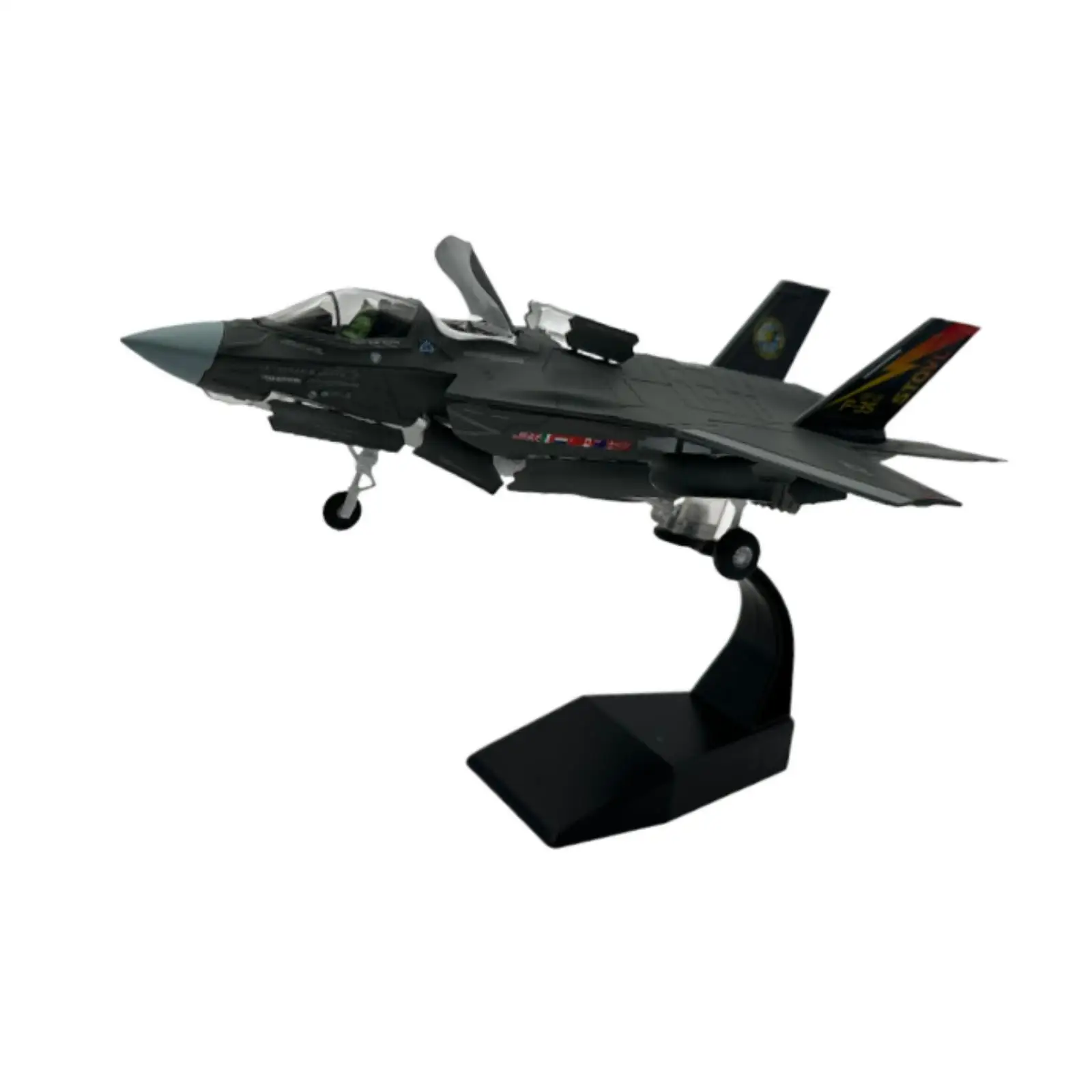 

1/72 F35B Fighter Model Aircraft Model Figurines Simulation Statue Ornament