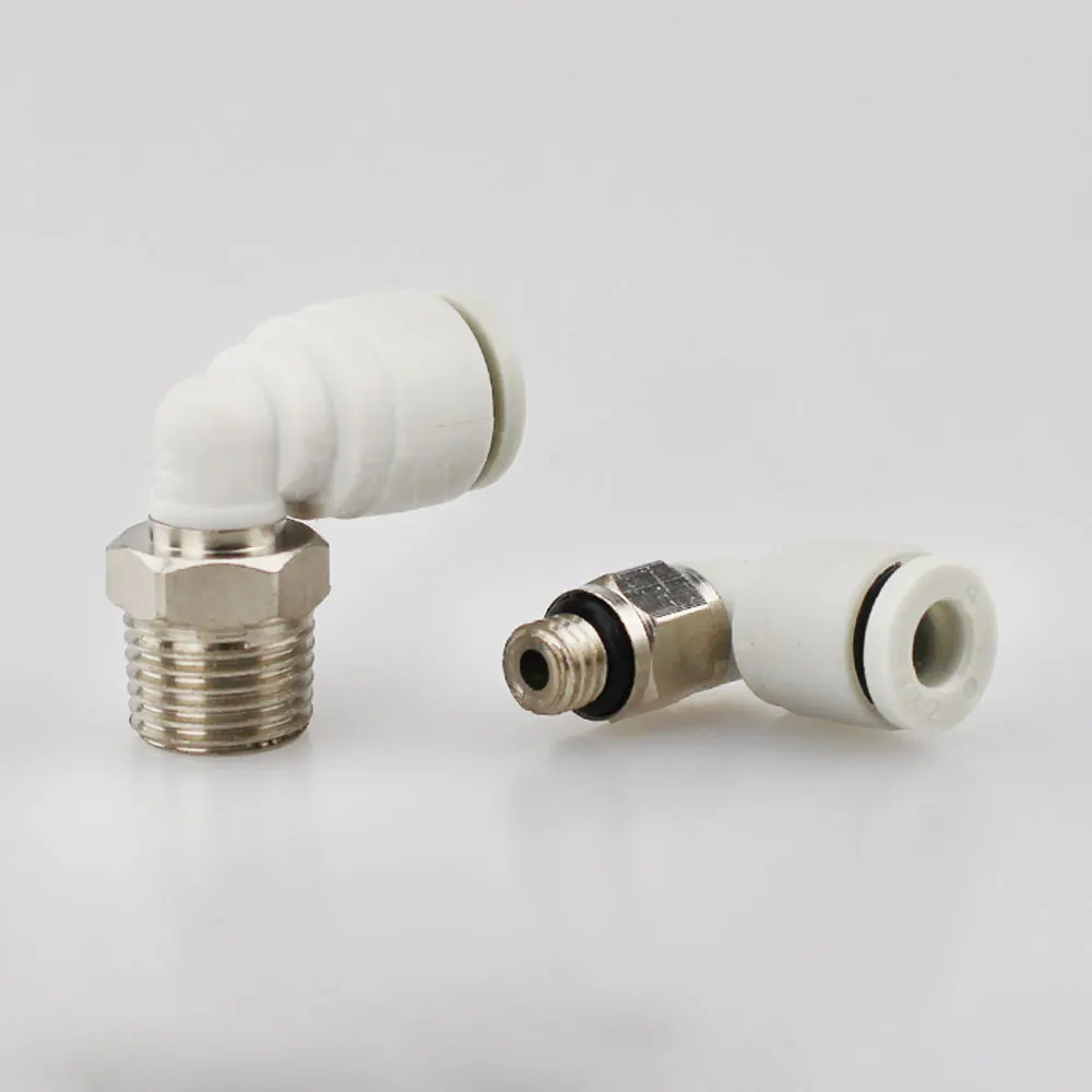 M3 M4 M5 M8 1/8" 1/4" BSP Male x 3 4 6mm Tube Elbow 90 Degree Brass Pneumatic Air Fittings Push In Connector For Air Compressor view 4