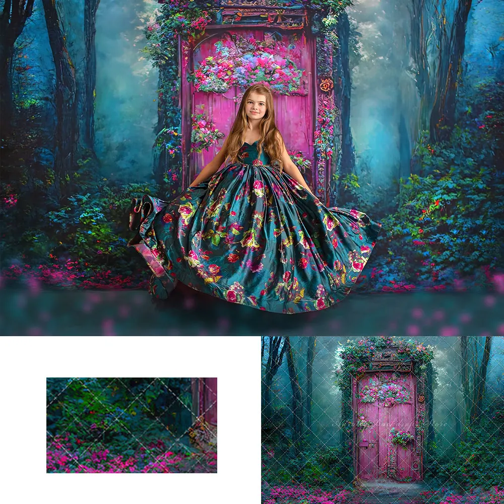 

Enchanted Entry Backdrop Kids Baby Photography Props Mysterious Forest Child Adult Pregnant Woman Abstract Portrait Backgrounds