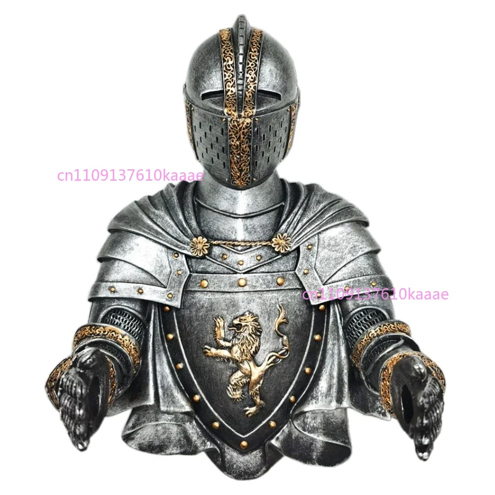 

Medieval Knight Statue Toilet Paper Holder, Gothic Tissue Roll Storage, Vintage Bathroom Decor Accessories