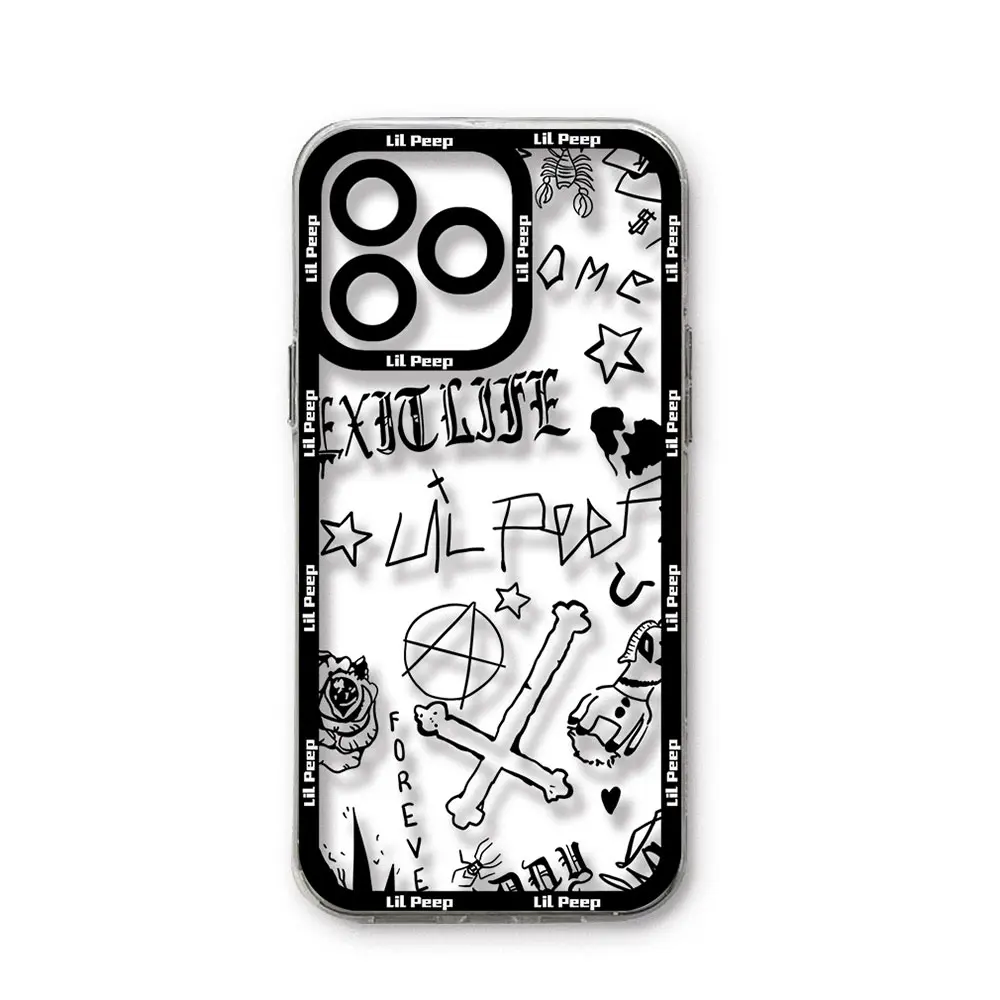 Rapper Lil Peep Singer Hell Boy Phone Case For iPhone 15 14 13 12 11 Mini Pro Max X XR XSMax 6S 7 8 Plus SE20 Transparent Cover