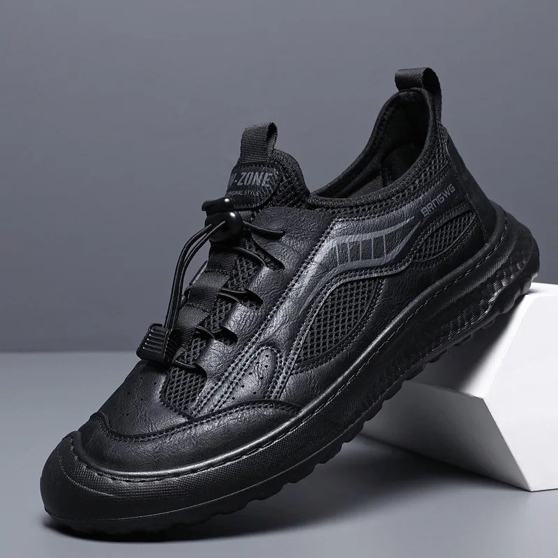 

Мужская обувь без шнуровки с сеткой для бега, ходьбы, модные повседневные кроссовки, уличная дышащая спортивная легкая мужская обувь для спортзала, теннисная обувь
