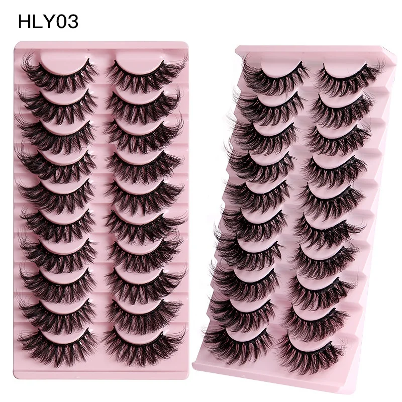 

Handmade Reusable Winged False Eyelashes Naturally Soft & Vivid Multilayer Thick Curly Fake Lashes Extensions 50 Sets/Lot DHL