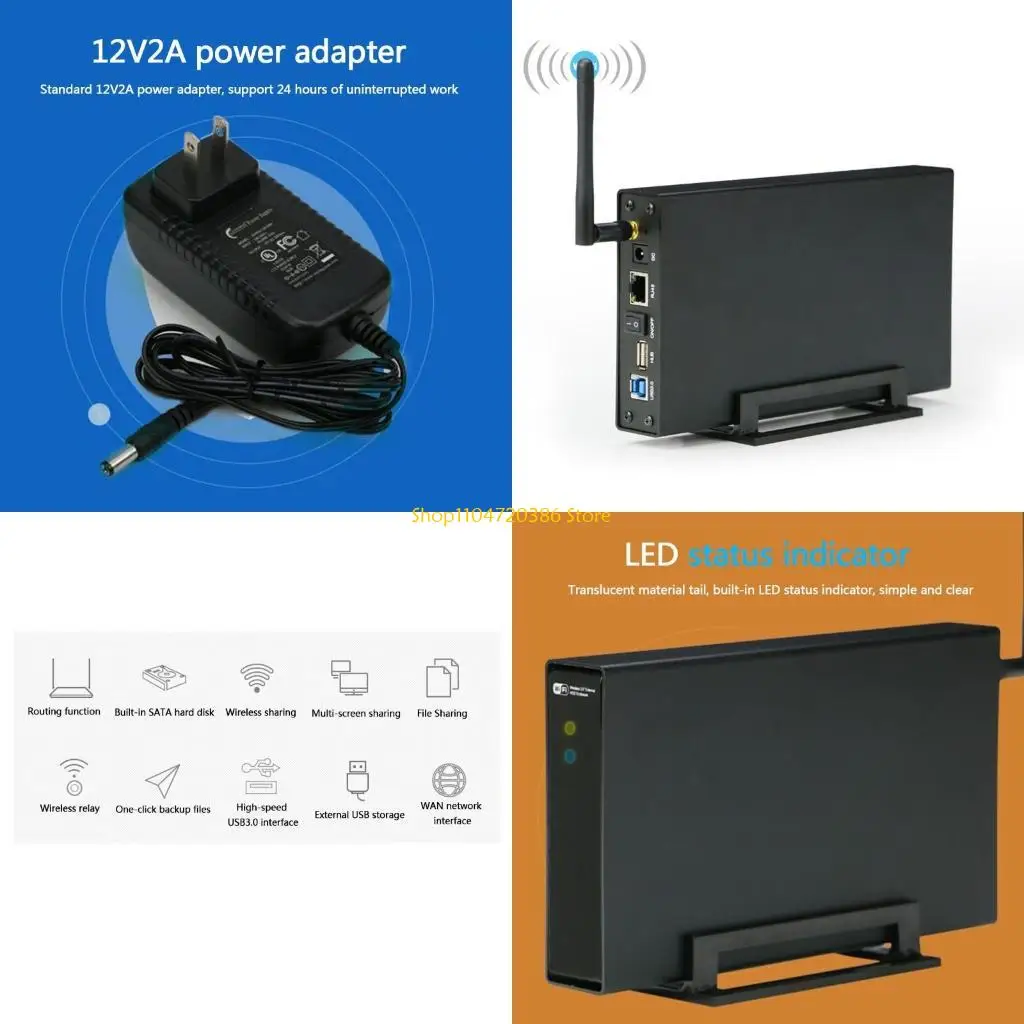 K0EA Blueendless Multi-Functional 3.5inch Hard Disk Enclosure USB3.0 HDD