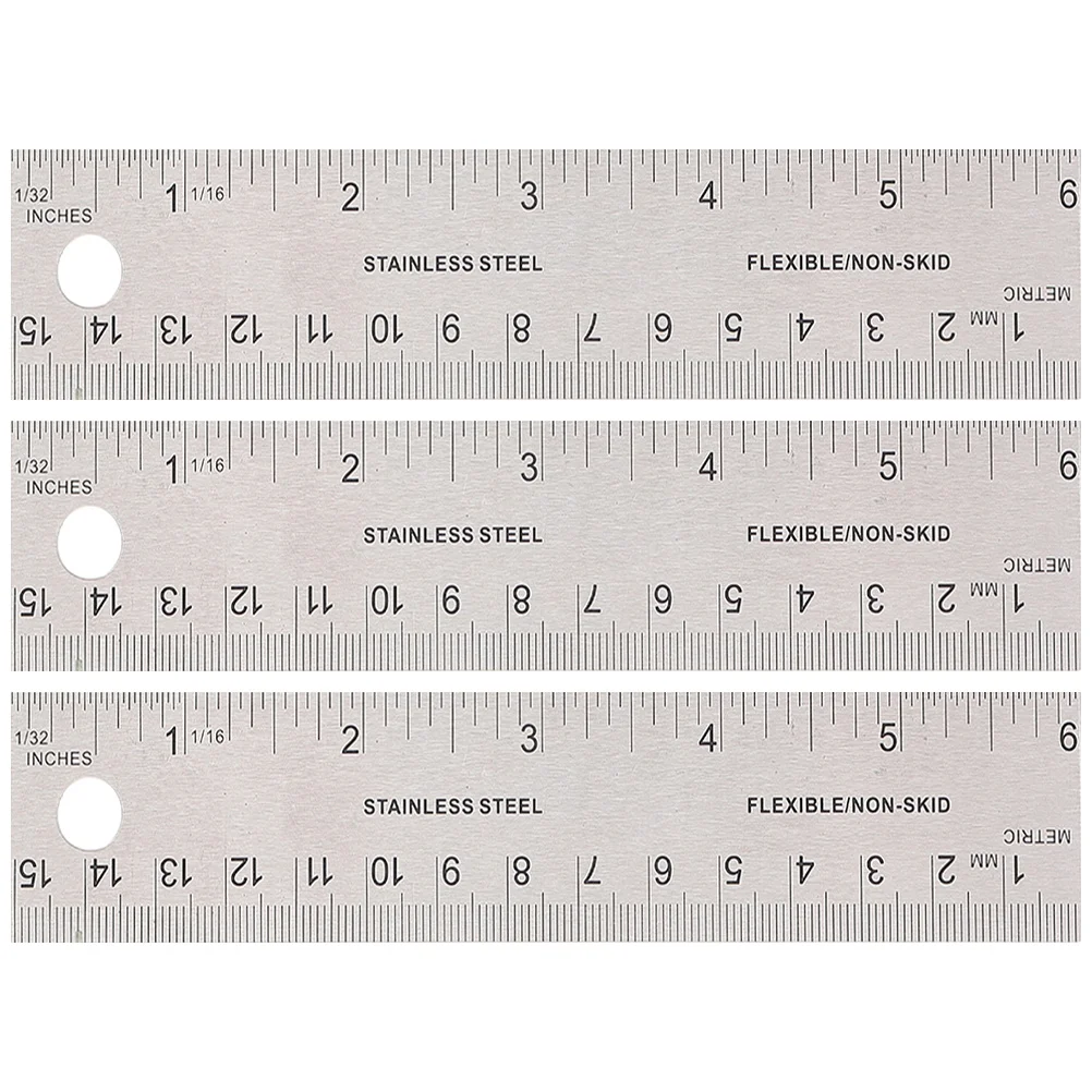 3 قطعة مسطرة مدعومة من الفلين الناعم 15 سنتيمتر قياس حافة مستقيمة للطلاب رسم اللوحة المحمولة مدرسة مكتب التموين الفلين