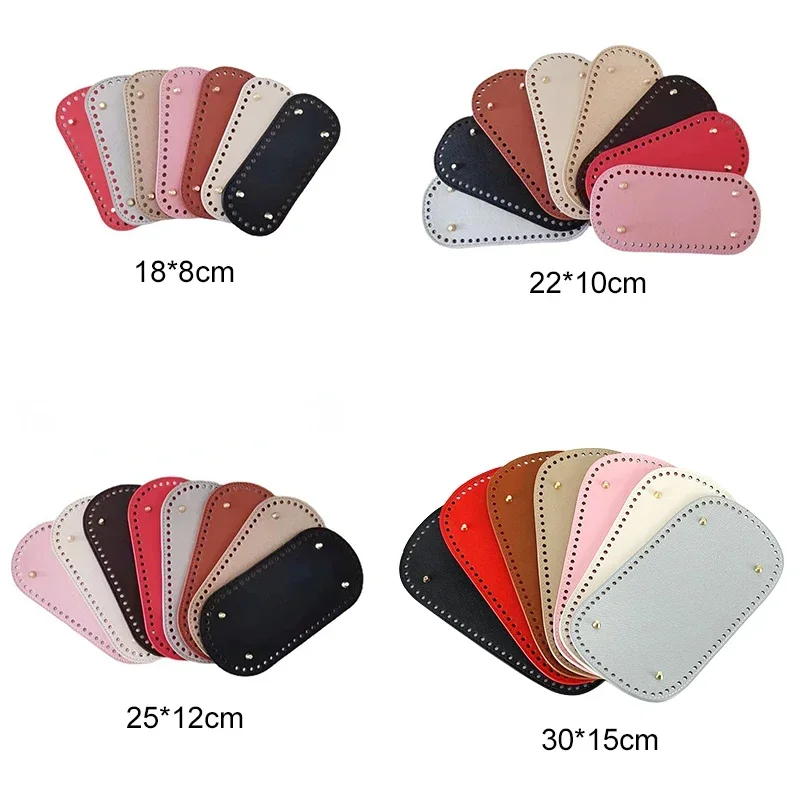 

8 Styles Oval Purse Bottom Base For Knitted Bag Leather Bag Base Handmade Bottom With Holes Diy Crochet Bag Bottom Accessories