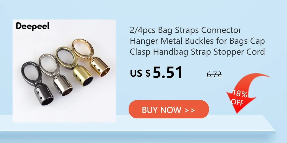 2/4Pcs Deepeel Metal Cord Lock Buckles Bag Belts Connector Hanger Handbag Strap Stopper Tassel Cap Clasp Hardware Accessories