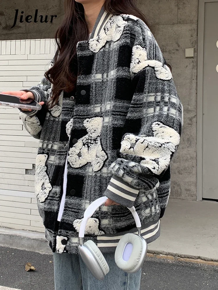 

Autumn New American Casual Basic Jacket Woman Fashion Ins Korean Slim Women Jacket Retro Street Loose Chicly Top Female