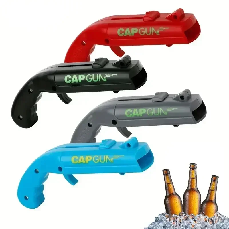 Beer Bottle Opener Bottle Flying Cap Launcher Shooter Party Drinking Game Toy Kitchen Gadget Bar Attachment