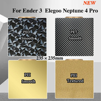 Pei Smooth Sheet 235x235 For Ender 3 Elegoo Neptune 4 Pro Pet Peo Pey Magnetic Build Plate Sping Steel 3d Printer Heated Bed