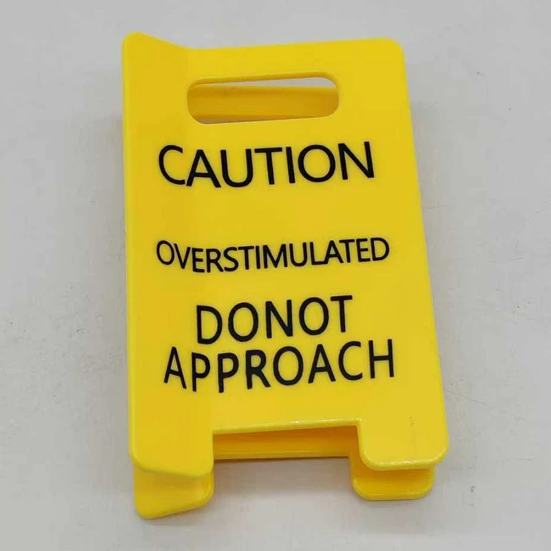 Caution Overstimulated Hair Claw Clip Stimulating Warning Hair Clip Fashionable Hair Accessories for Men and Women 4pcs Retail