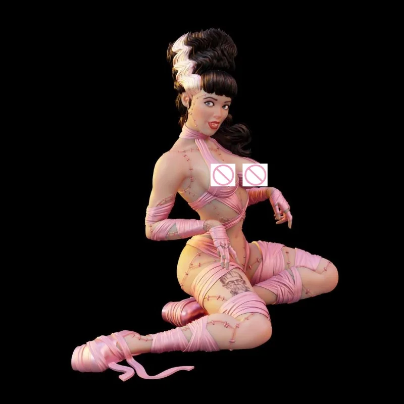 

French Lady 1/24 Scale Resin Figure Miniatures Assemble Model Kit Diy Unassembled Statue and Unpainted Diorama Toys Gifts