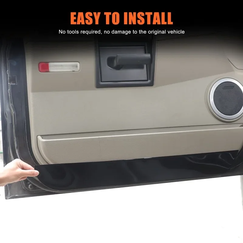 

For Hummer H2 2003-2007 PVC Epoxy Black Inner Door Panel Anti Kick Trim Sticker Interior Car Accessories