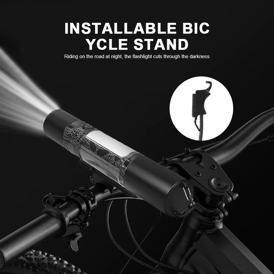 Rechargeable Zoomable Tactical Flashlight,9 Modes LED/COB Bike Light,Magnetic,Window Breaker,Seatbelt Cutter,Outdoor Cycling