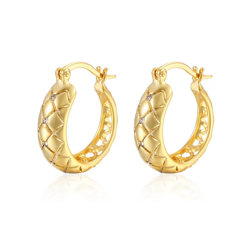 

Mini Simple and Hollow Design Crush Earrings S925 Sterling Silver Post Hypoallergenic Hoop Earring for Women