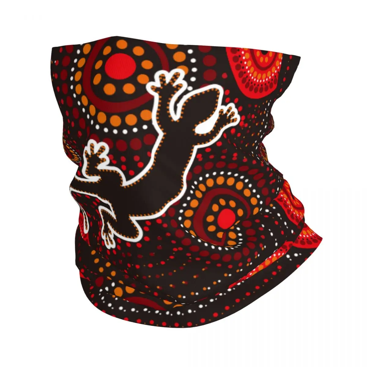 Australian Indigenous Animal Art Scarf Neckerchief Neck Face Mask Polyester