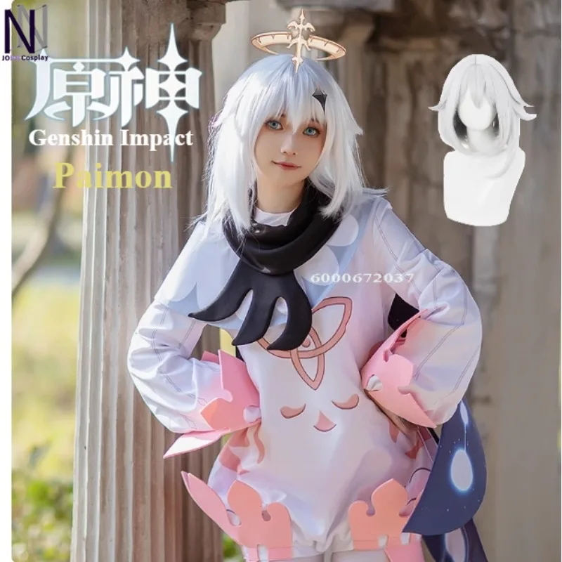 

Genshin Impact Traveler Lumine and Paimon Cosplay Costume Full Set Women's Game Outfit Halloween Party Dress New Arrival Fashion
