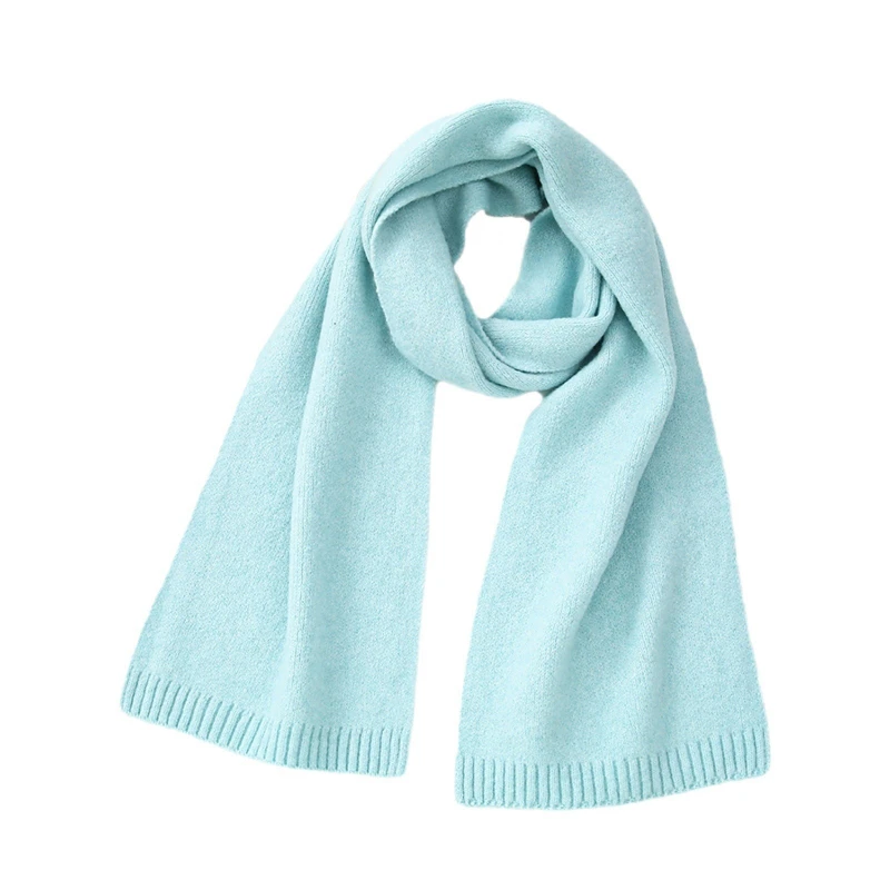 Solid Color Knitted Scarf for Women, Elegant High Grade Shawl Wrap, Thick Warm Couple Versatile Winter Neck Warmer Muffler