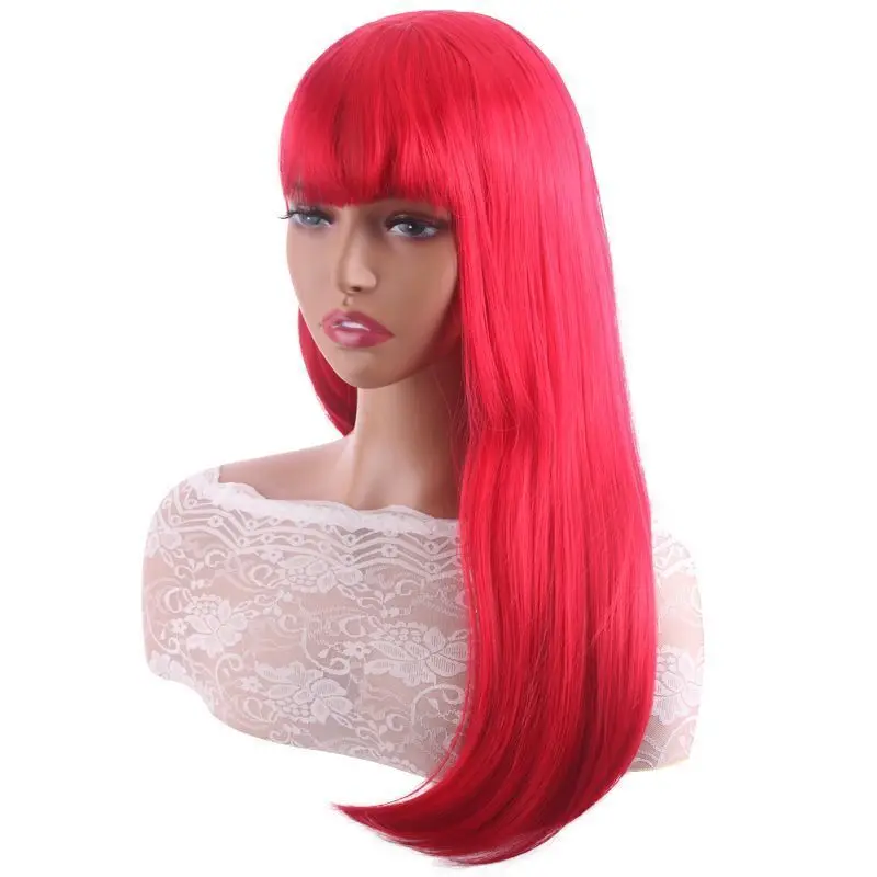 Straight Female Long Natural Whole Head Cover Wig