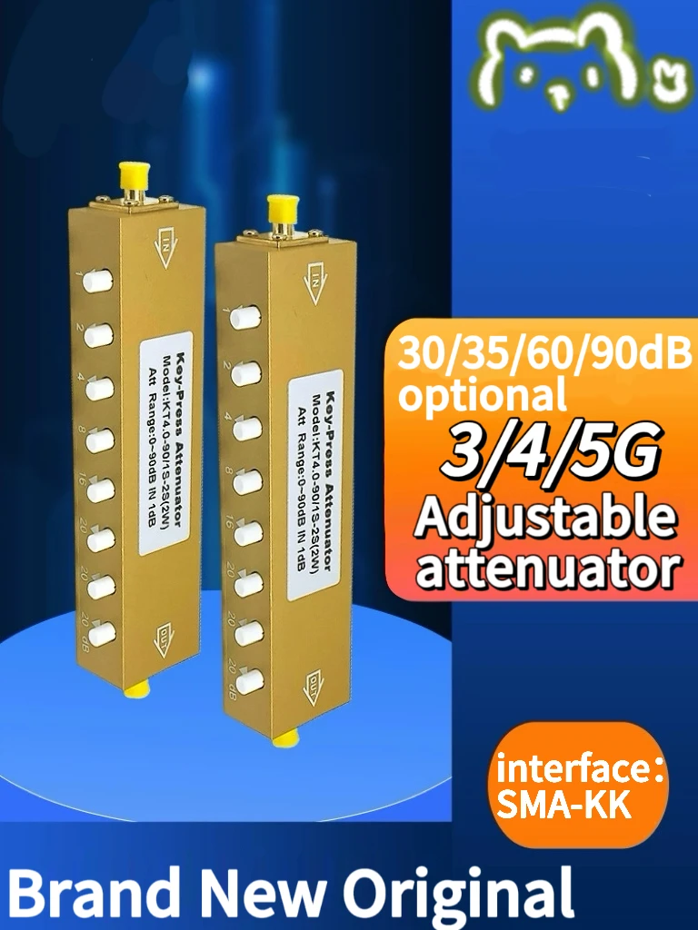 Sma Adjustable Attenuator 0-30dB Stepping 3G/N RF Signal Attenuator/2W Button Adjustable Attenuator