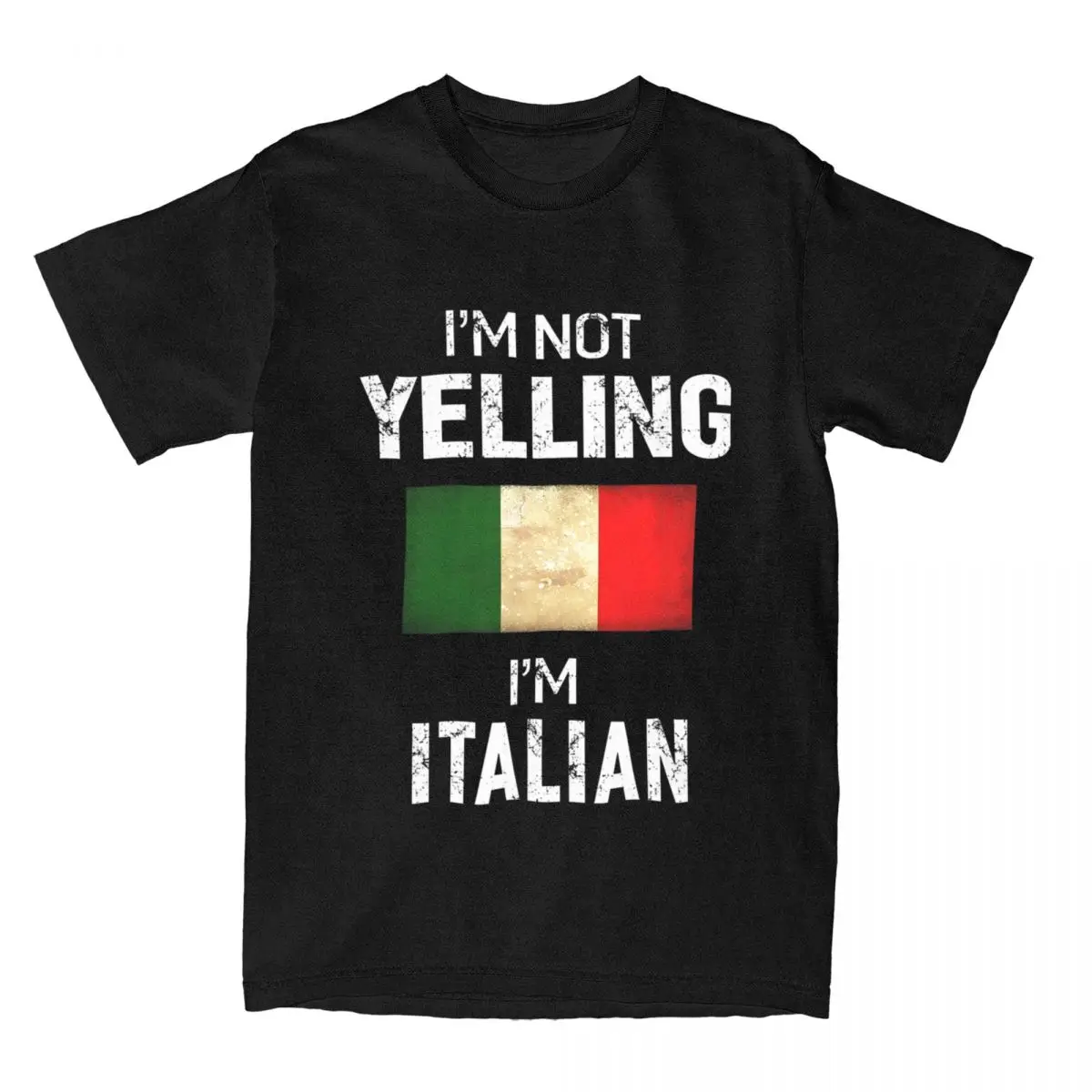 Men T-Shirt I'm Not Yelling I'm Italian Men Women Funny Gift Novelty Cotton Tee Shirt Italy Humor Joke T Shirt Clothes Summer