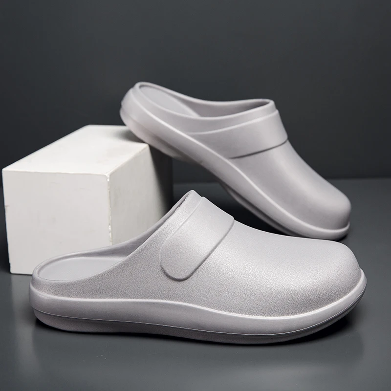 Men Clogs Slippers Men's and Women's Slip-Resistant Work Shoes Outdoor Waterproof Nonslip Kitchen Shoes Clean Chef Shoes