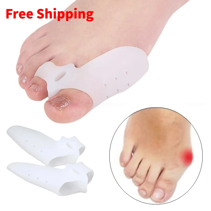 2Pcs=1Pair Toe Separator Protector Hallux Valgus Bunion Corrector Foot Care