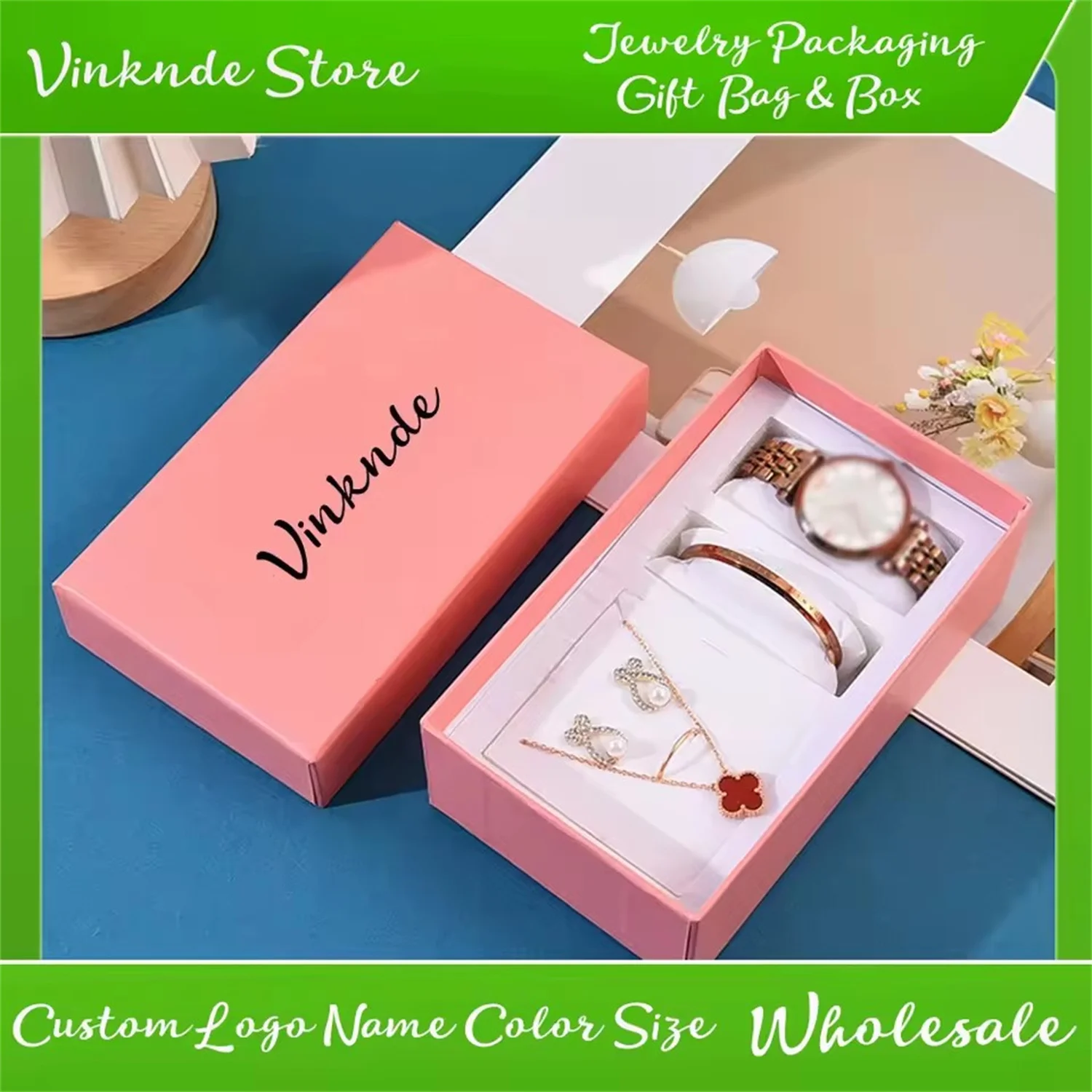 

12/20pcs 16x9.5x5.5cm Custom Logo Watch Organizer Boxes Pillow Jewelry Box Necklaces Bracelet Ring Earring Packaging Storage