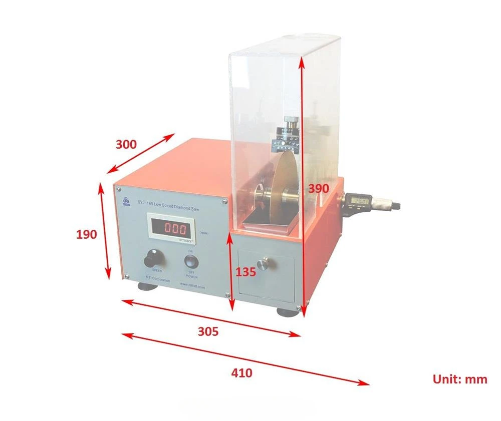 SYJ-160 Digital Low Speed Diamond Saw with 6