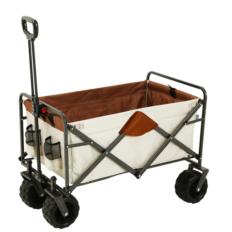 Foldable Beach Trolley Camping Metal Garden Hand Portable Folding Outdoor Wagon