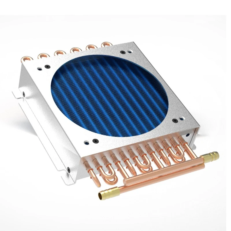 

Copper tube aluminum wing water-cooled radiator condenser evaporator cold row meter cooler small