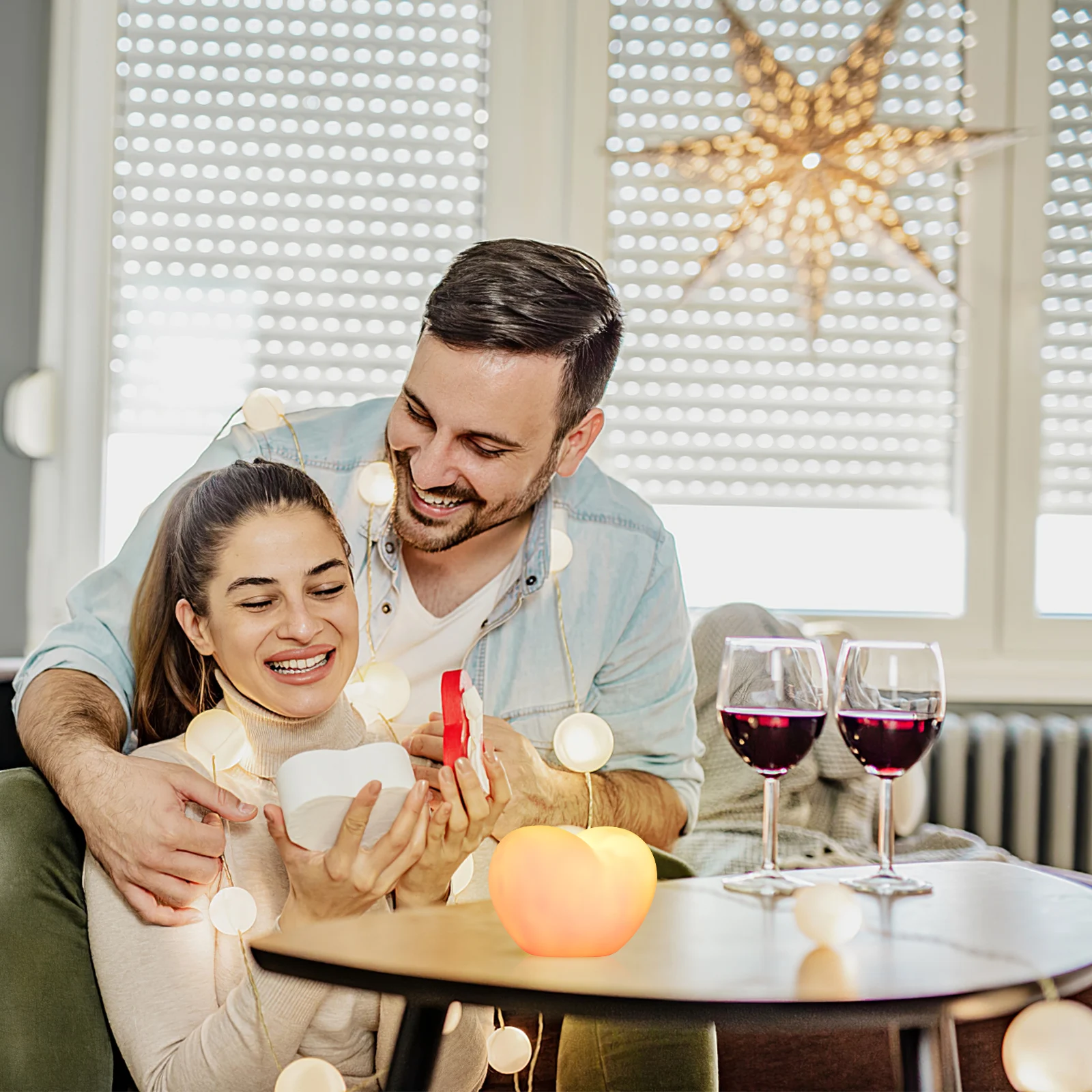 

Heart Light Night Light Large Cute Bedroom Night Lamp Romantic Love Lamp Warm Nightlight for Study Desk Cute Nightlight