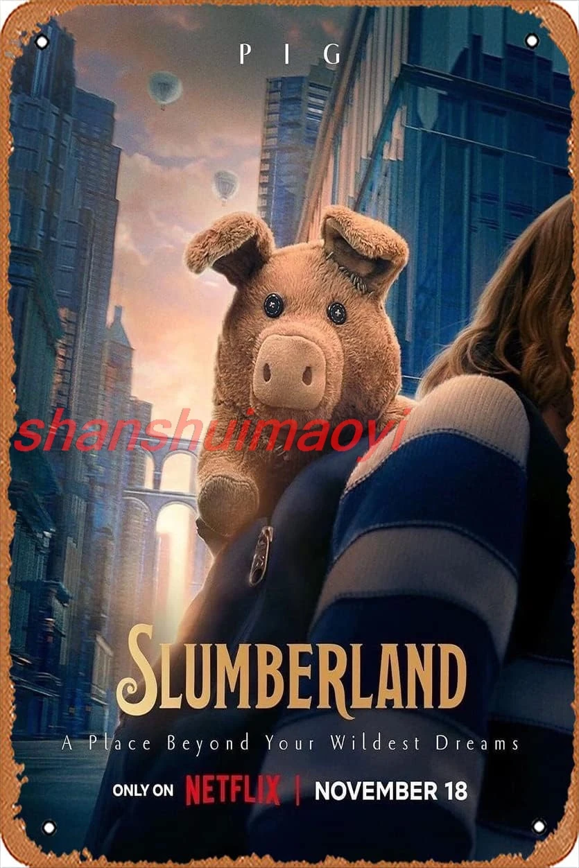 Slumberland (Pig,Marlow Barkley) Movie Poster Tin Sign Movie Cinema Theater 8x12 inches - Vintage Film Music Metal Tin  shanshui