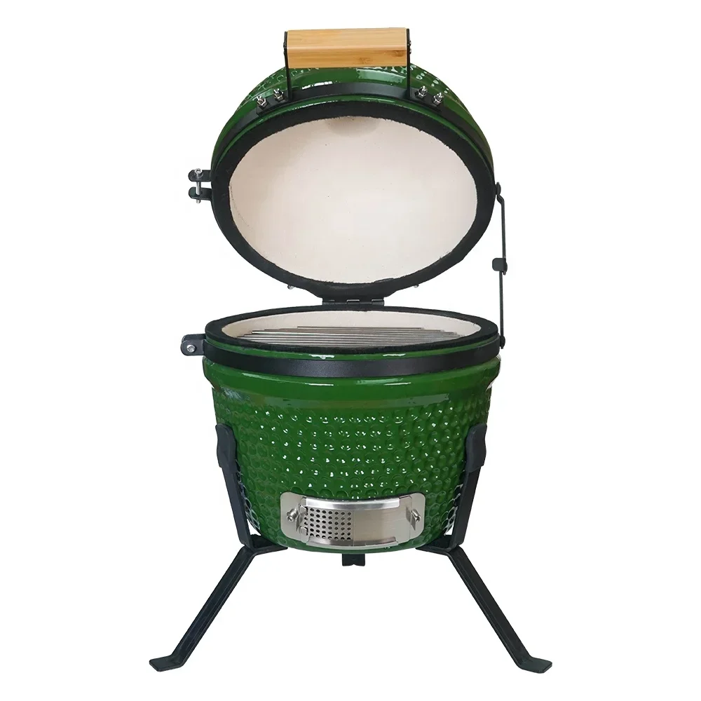 Green Grill Oven Turkish Bbq Grill Egg Bbq Ceramic Kamado 13 Inch Mini Portable Grill