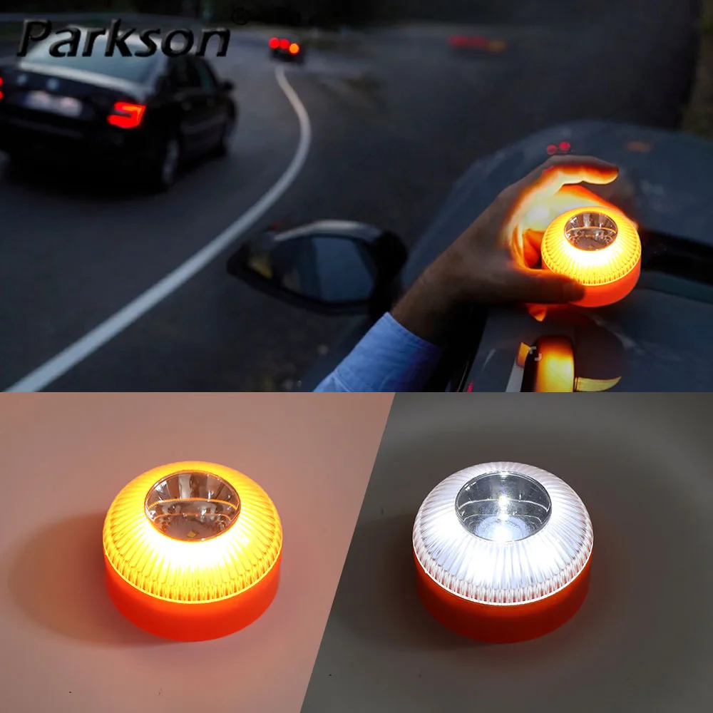 

LED Car Emergency Lights Waterproof Magnetic Roadside Beacon LED Lamps Safety Accessory Set Induction Strobe Warn Flashing Light