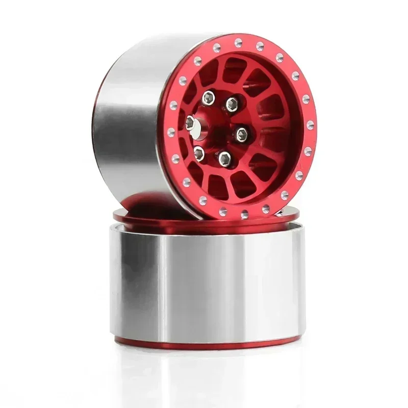 4 قطعة 1.0 بوصة معدنية Beadlock محور عجلات حافة عجلة ل 1/18 1/24 RC الزاحف سيارة TRX4M محوري SCX24 AX24 ترقية أجزاء