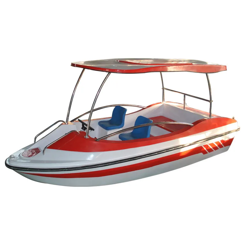 factory cheap pedal boat speedboat kayak mini electric boat amusement park dock floating 12V battery mini power boat